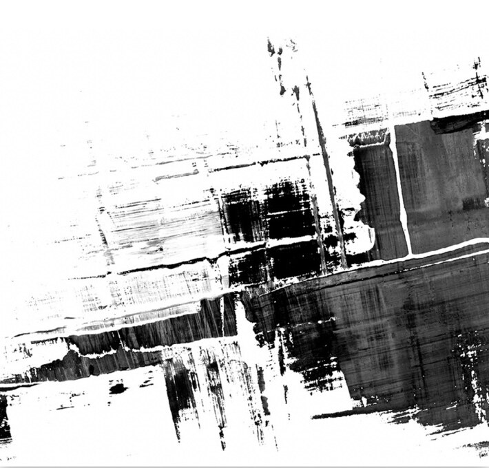 Black and white abstract marks